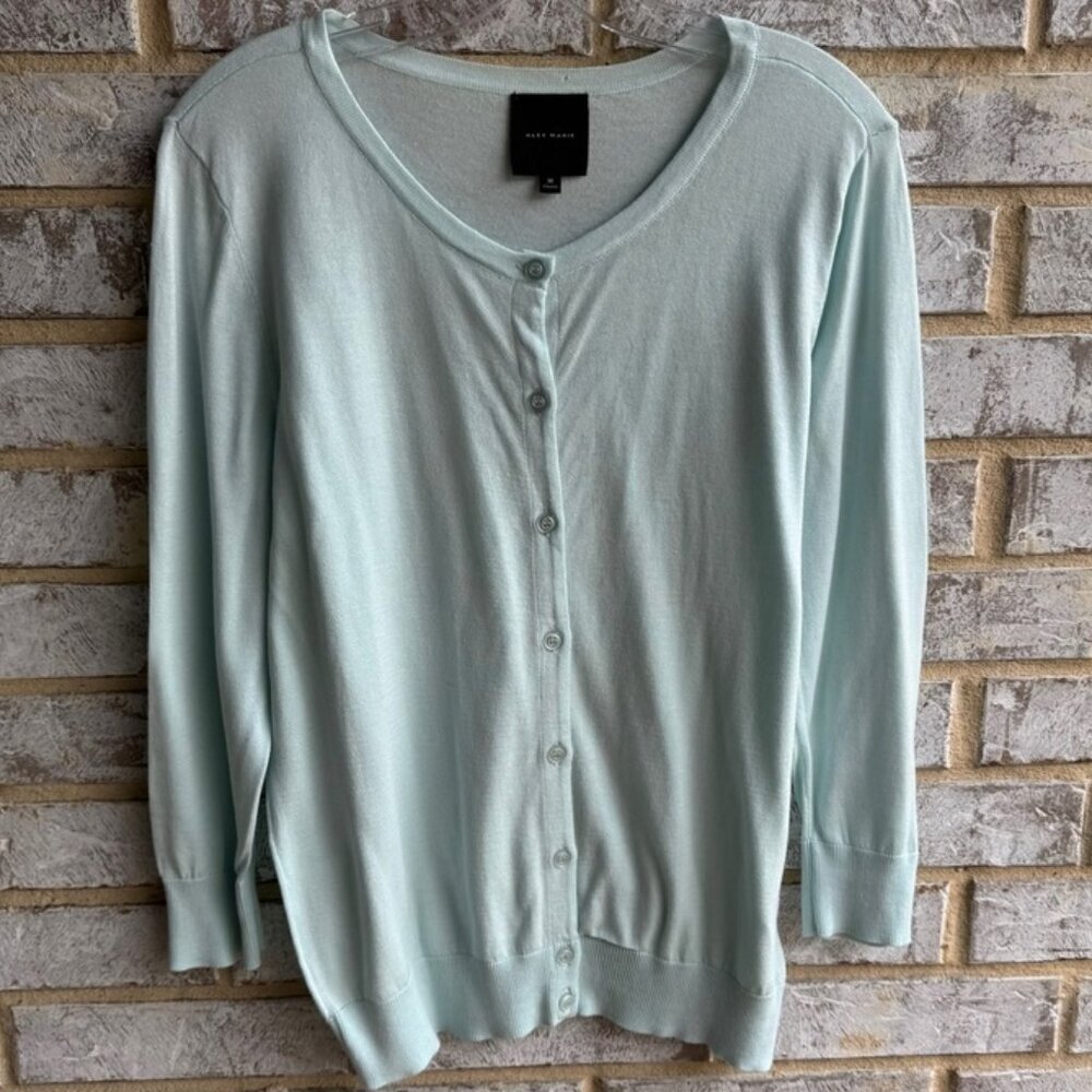 Alex Marie 3/4 Sleeve Button Down Cardigan Sweater Women's Size M